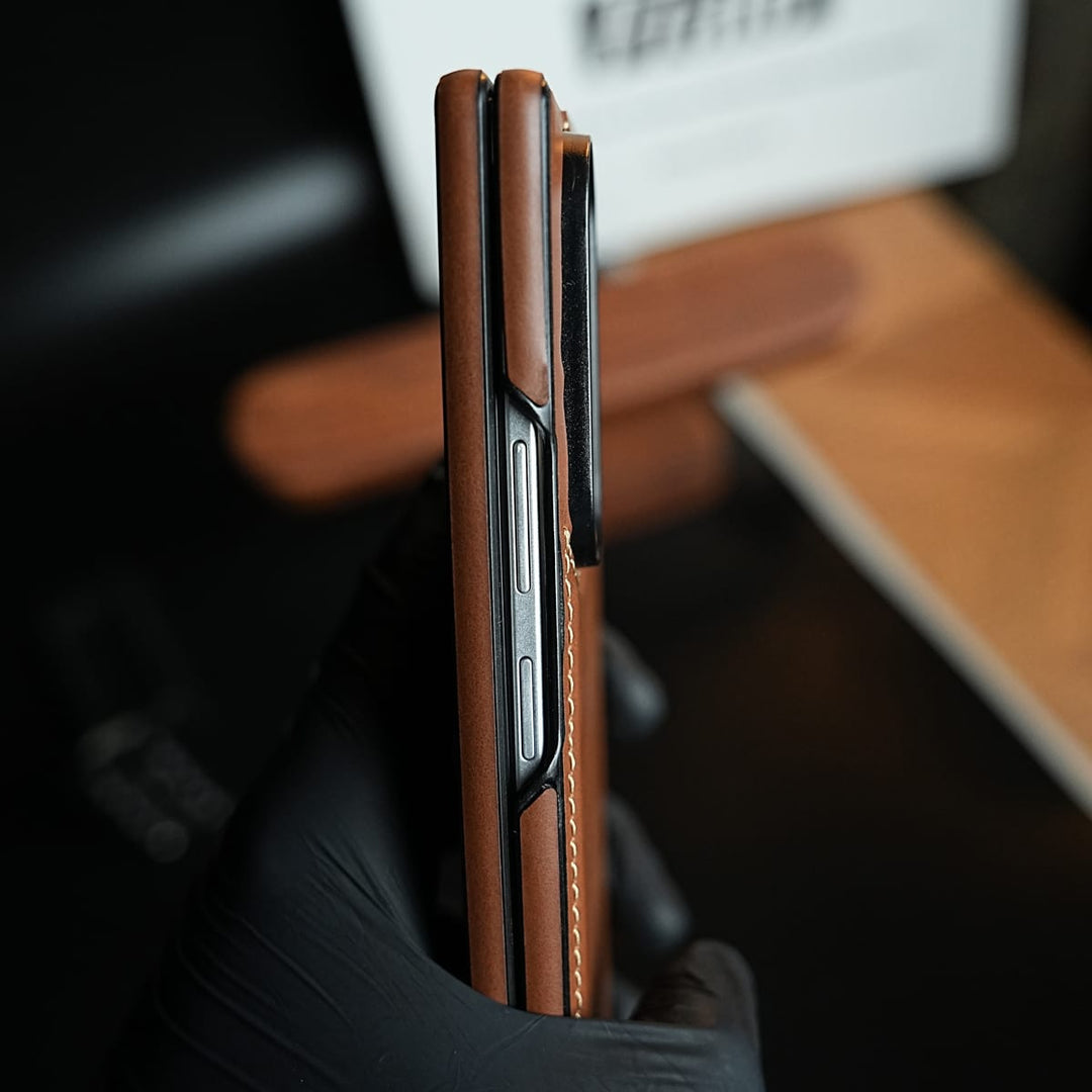 FRATO Fold 7 Collection Edge Stitched Leather Texture Case for Galaxy Z Fold 7 | Magnetic Case