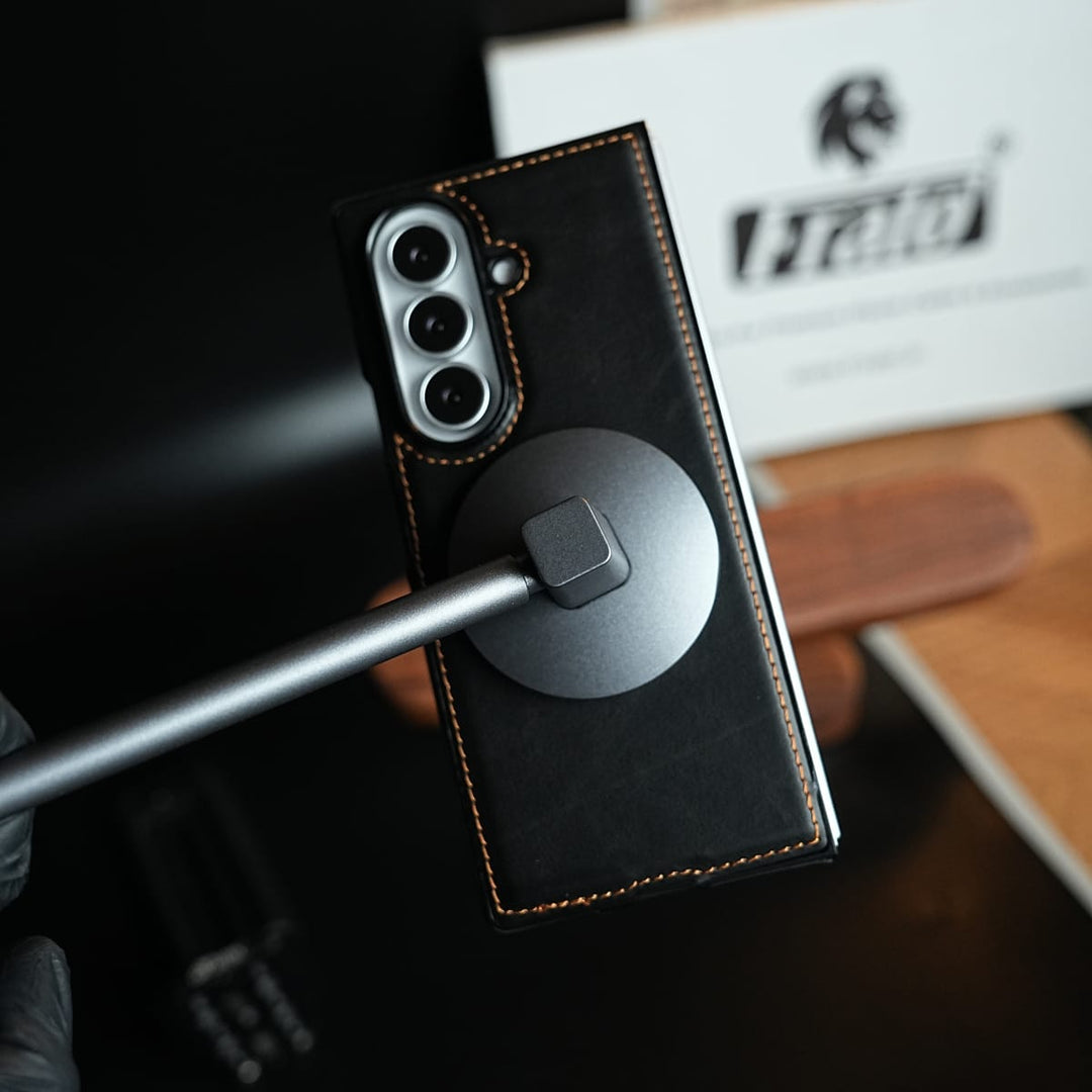 FRATO Fold 7 Collection Edge Stitched Leather Texture Case for Galaxy Z Fold 7 | Magnetic Case