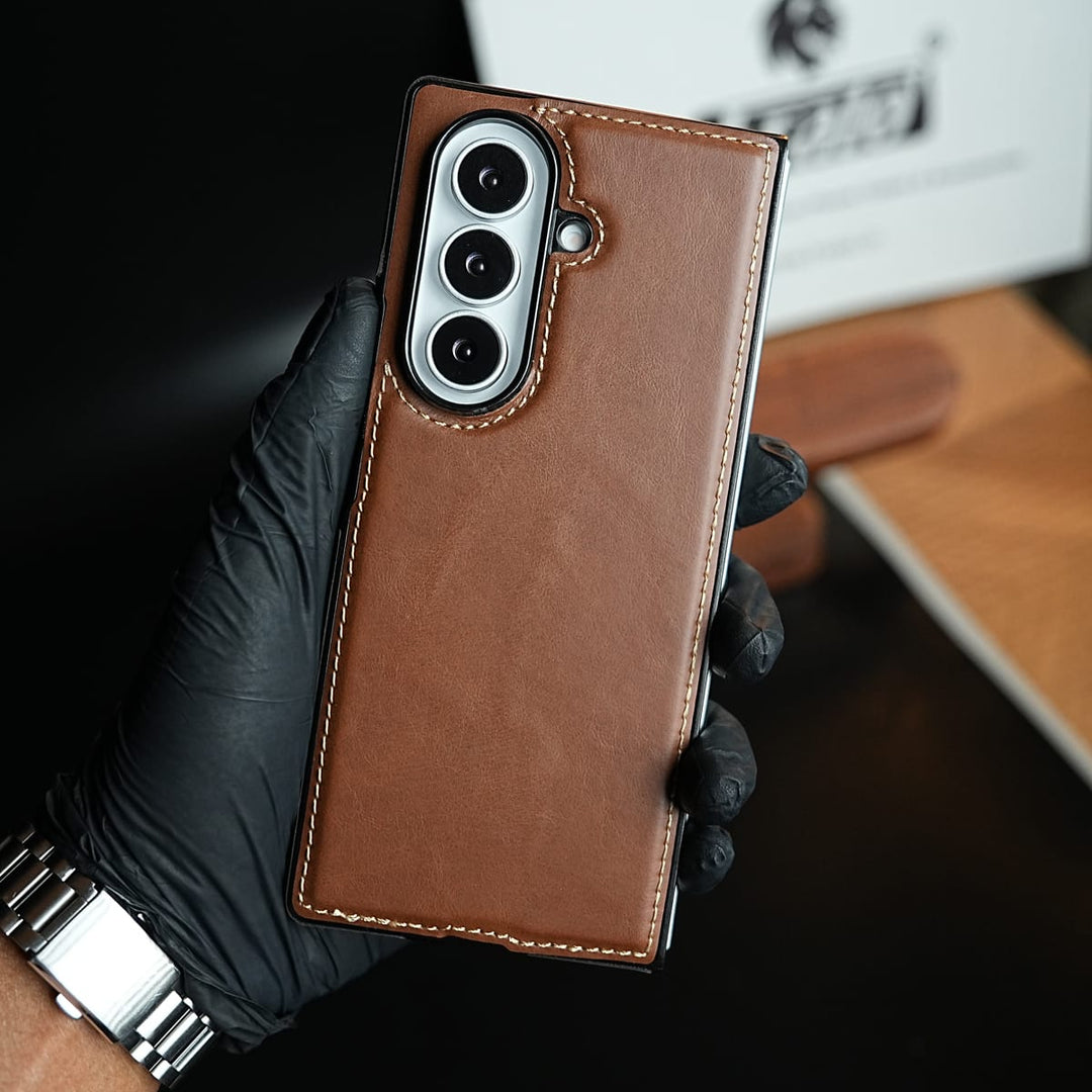 FRATO Fold 7 Collection Edge Stitched Leather Texture Case for Galaxy Z Fold 7 | Magnetic Case