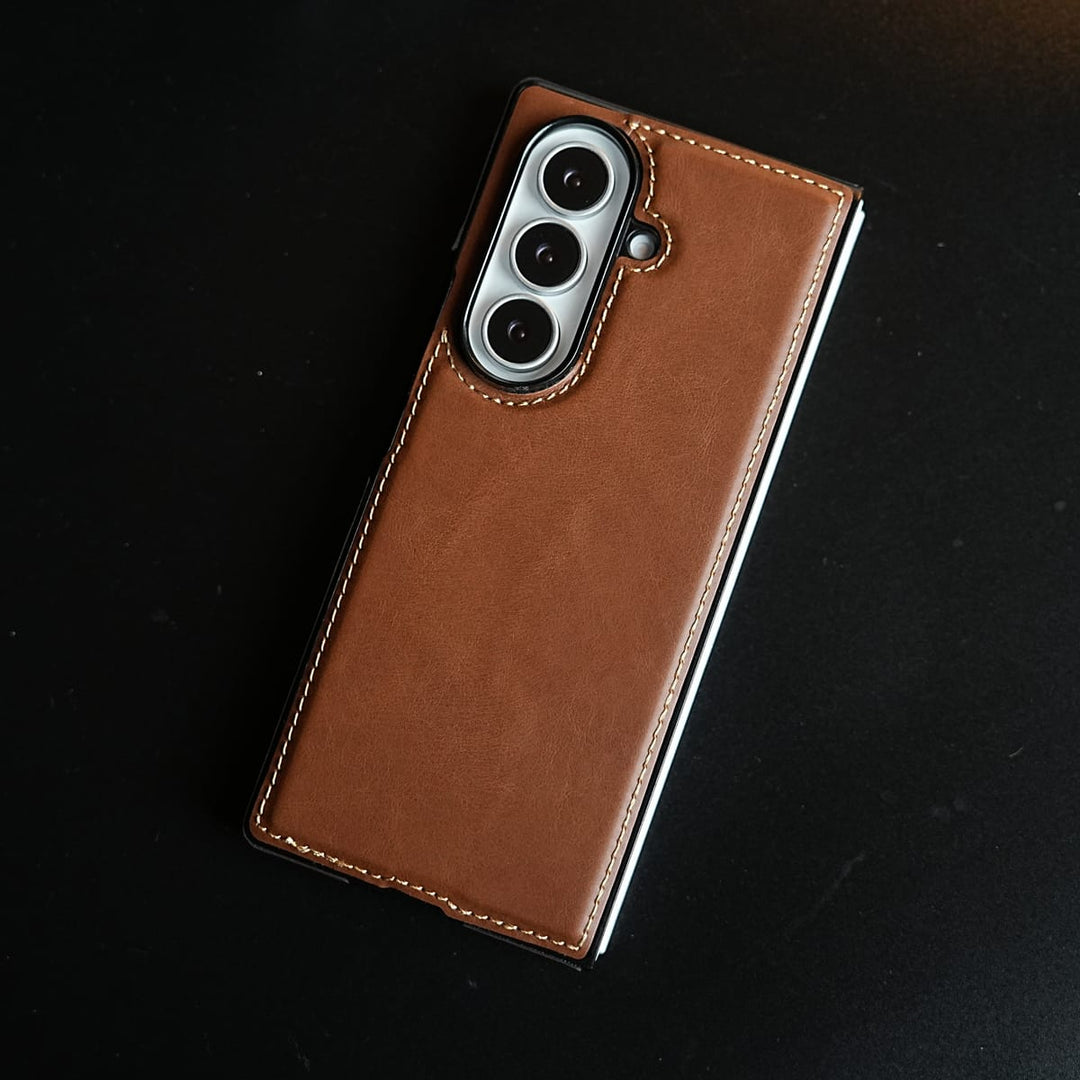 FRATO Fold 7 Collection Edge Stitched Leather Texture Case for Galaxy Z Fold 7 | Magnetic Case