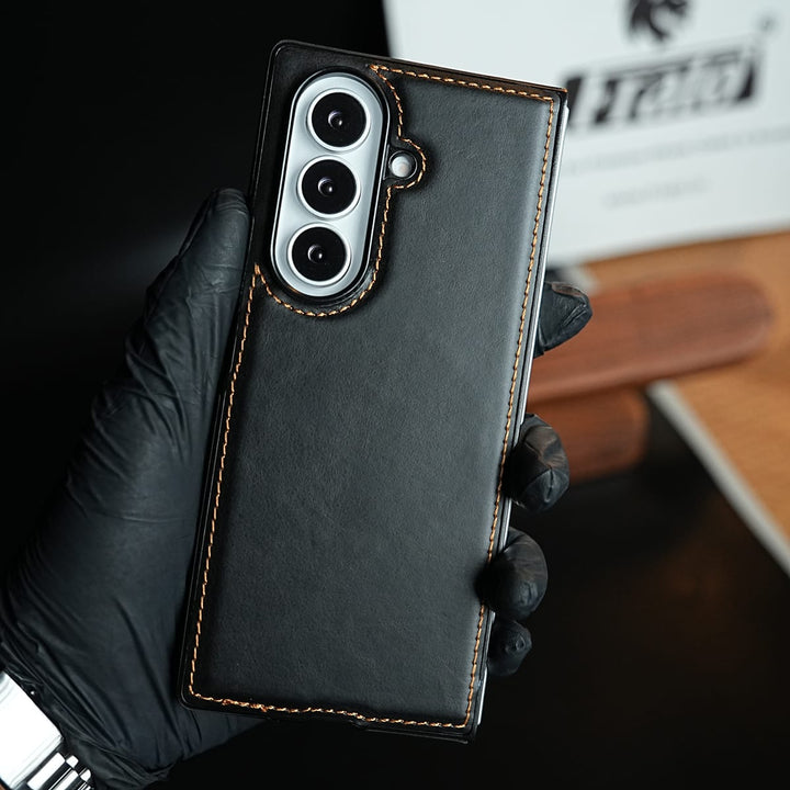 FRATO Fold 7 Collection Edge Stitched Leather Texture Case for Galaxy Z Fold 7 | Magnetic Case