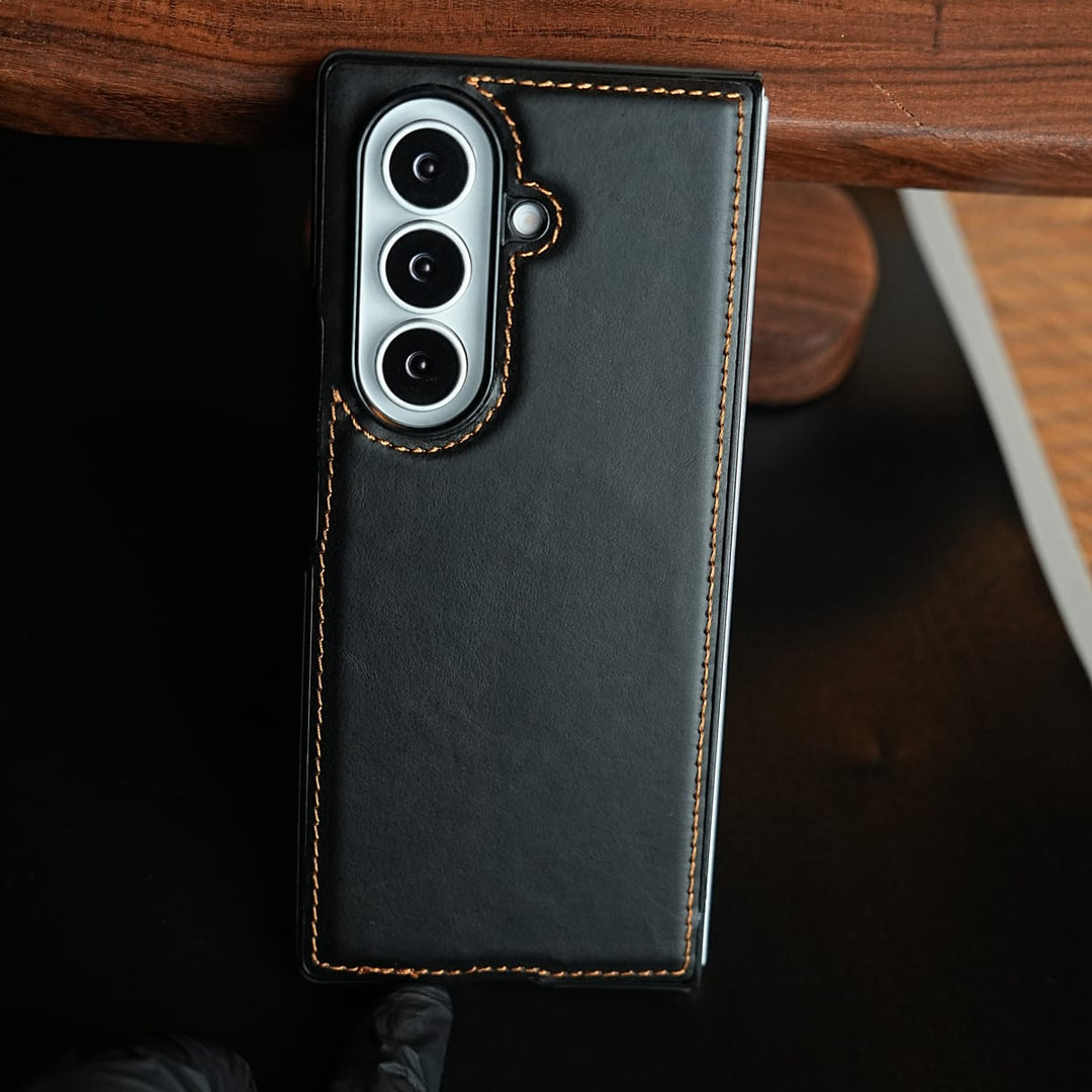 FRATO Fold 7 Collection Edge Stitched Leather Texture Case for Galaxy Z Fold 7 | Magnetic Case