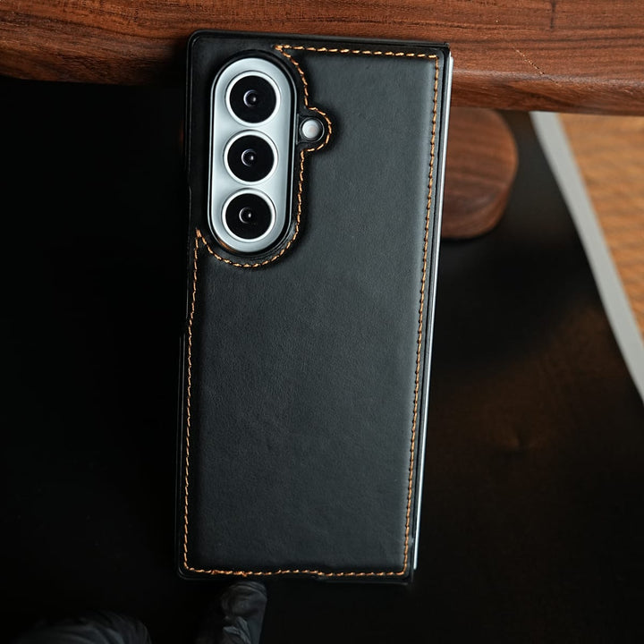 FRATO Fold 7 Collection Edge Stitched Leather Texture Case for Galaxy Z Fold 7 | Magnetic Case