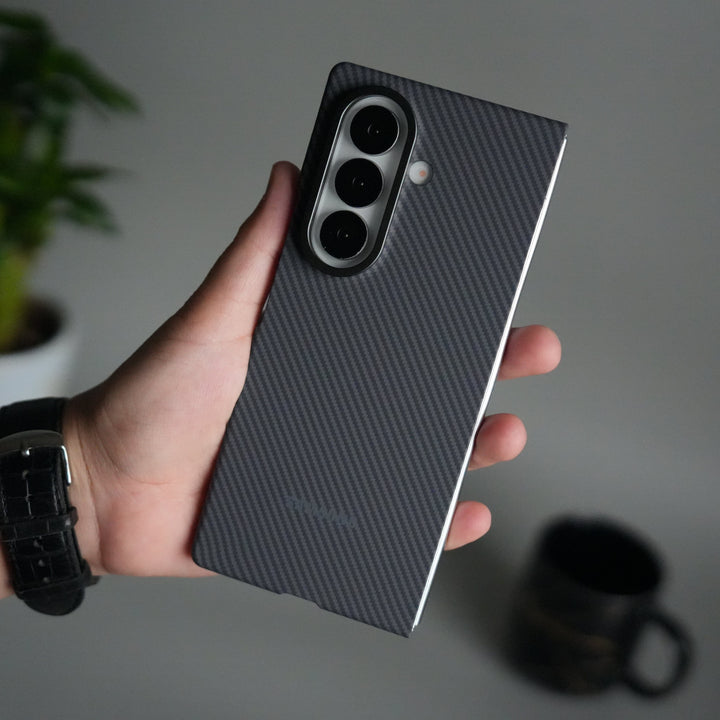 FRATO Fold 7 Collection Galaxy Z Fold 7 Carbon Fiber Texture Back Case with Front Membrane | Ultra-Thin Protective Cover