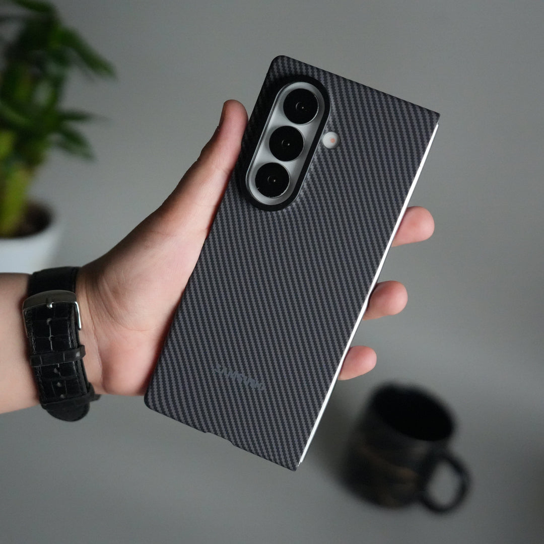 FRATO Fold 7 Collection Galaxy Z Fold 7 Carbon Fiber Texture Back Case with Front Membrane | Ultra-Thin Protective Cover