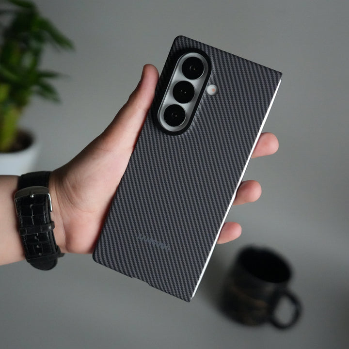 FRATO Fold 7 Collection Galaxy Z Fold 7 Carbon Fiber Texture Back Case with Front Membrane | Ultra-Thin Protective Cover