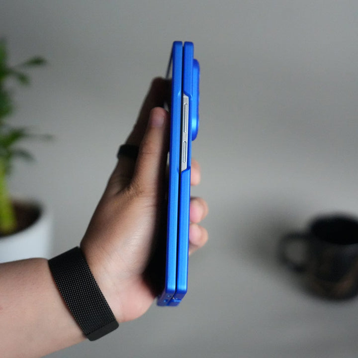 FRATO Fold 7 Collection Galaxy Z Fold 7 Case with S-Pen Slot &amp; Front Glass | Matte Hard Back Cover | Blue