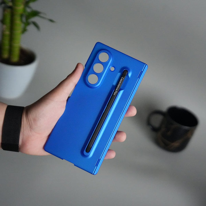 FRATO Fold 7 Collection Galaxy Z Fold 7 Case with S-Pen Slot &amp; Front Glass | Matte Hard Back Cover | Blue