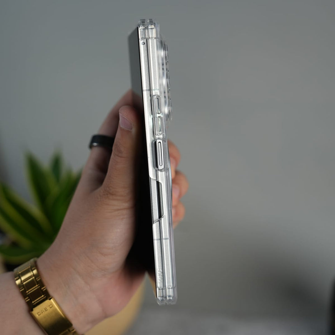 FRATO Fold 7 Collection Galaxy Z Fold 7 Clear MagSafe Kickstand Case with Hinge Protection | Transparent Shockproof Slim Cover