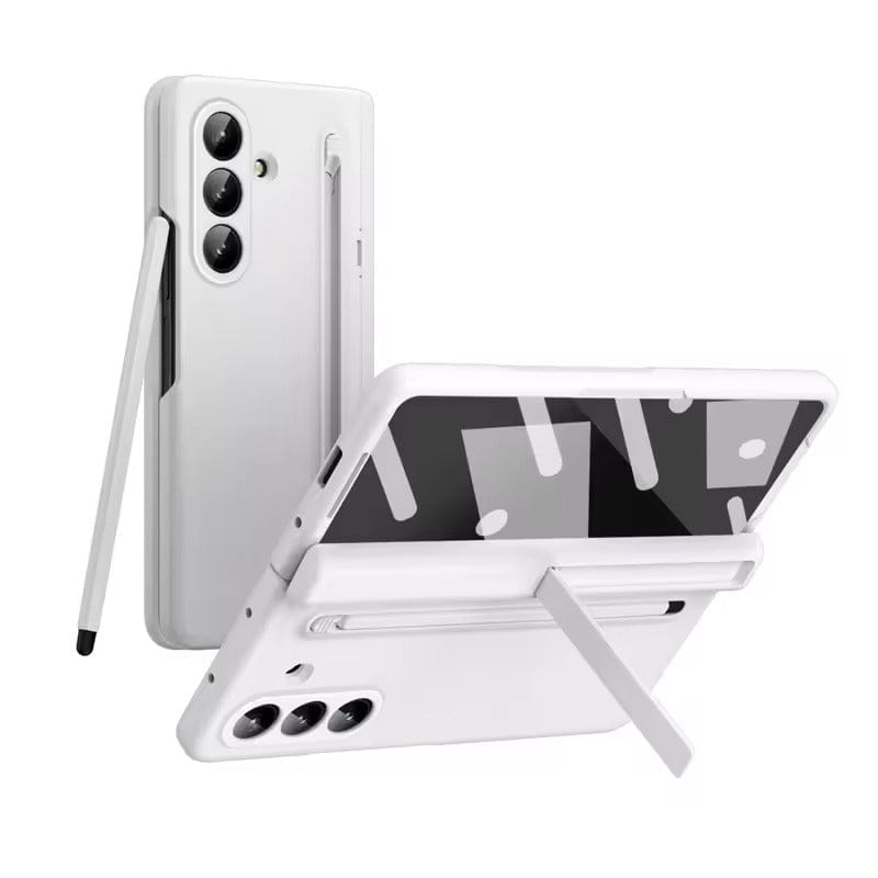 FRATO Fold 7 Collection Galaxy Z Fold 7 ELVEV Hinge Protection Kickstand+Screen Protector Stylus Pen Folding Case Cover