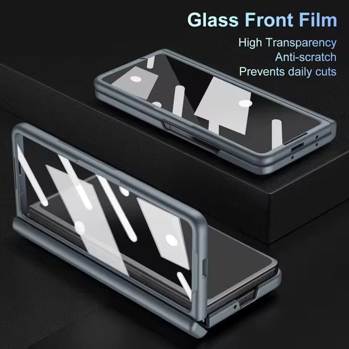 FRATO Fold 7 Collection Galaxy Z Fold 7 ELVEV Hinge Protection Kickstand+Screen Protector Stylus Pen Folding Case Cover