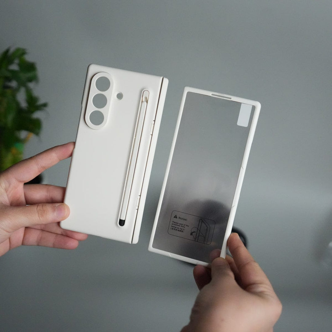 FRATO Fold 7 Collection Galaxy Z Fold 7 ELVEV Hinge Protection Kickstand+Screen Protector Stylus Pen Folding Case Cover