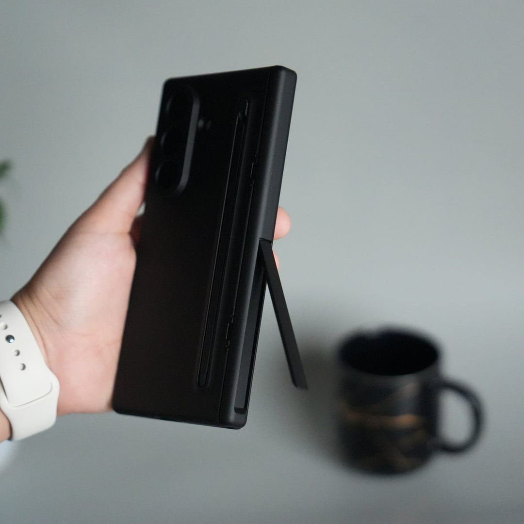 FRATO Fold 7 Collection Galaxy Z Fold 7 ELVEV Hinge Protection Kickstand+Screen Protector Stylus Pen Folding Case Cover
