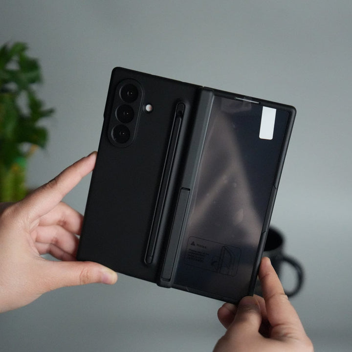 FRATO Fold 7 Collection Galaxy Z Fold 7 ELVEV Hinge Protection Kickstand+Screen Protector Stylus Pen Folding Case Cover