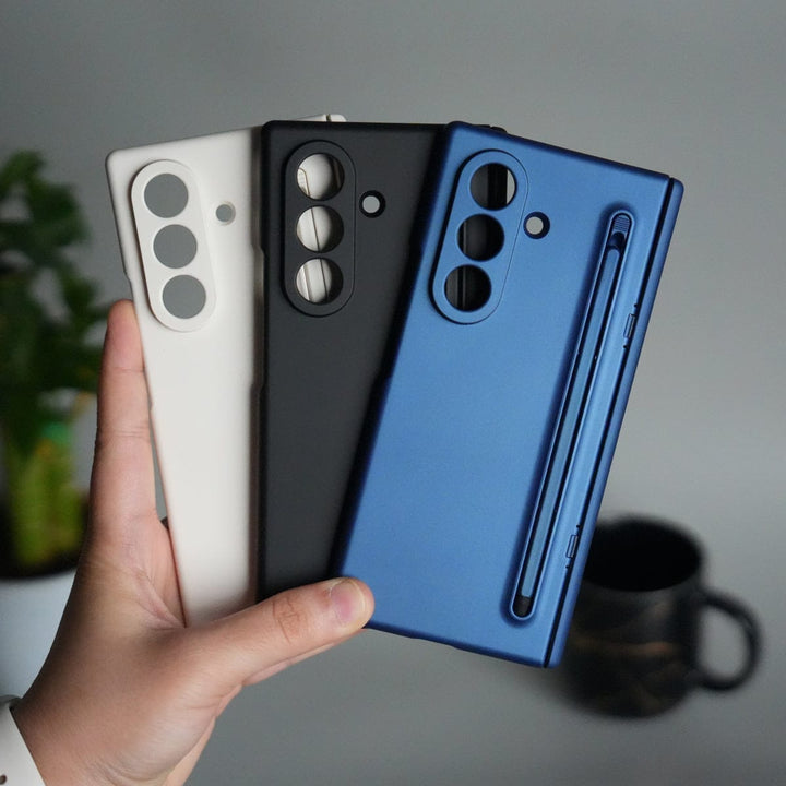 FRATO Fold 7 Collection Galaxy Z Fold 7 ELVEV Hinge Protection Kickstand+Screen Protector Stylus Pen Folding Case Cover
