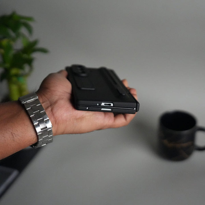 FRATO Fold 7 Collection Galaxy Z Fold 7 Front Glass Protection Case With PushUP S Pen Holder