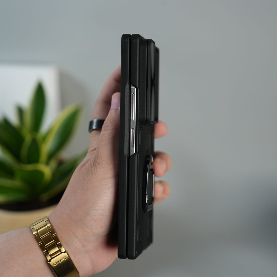 FRATO Fold 7 Collection Galaxy Z Fold 7 Full Protection Armor Case with Front Glass, Camera Shutter, Kickstand &amp; S Pen Cover
