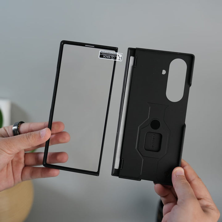 FRATO Fold 7 Collection Galaxy Z Fold 7 Full Protection Armor Case with Front Glass, Camera Shutter, Kickstand &amp; S Pen Cover