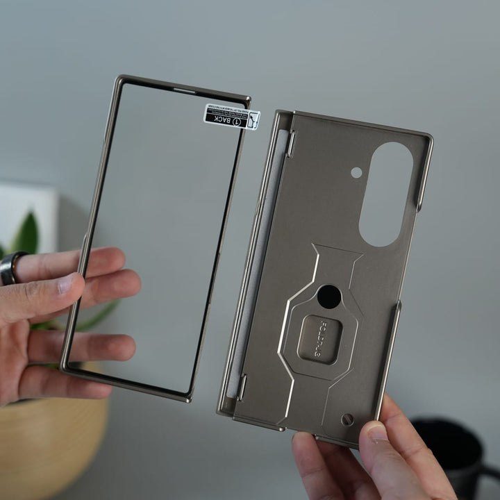 FRATO Fold 7 Collection Galaxy Z Fold 7 Full Protection Armor Case with Front Glass, Camera Shutter, Kickstand &amp; S Pen Cover