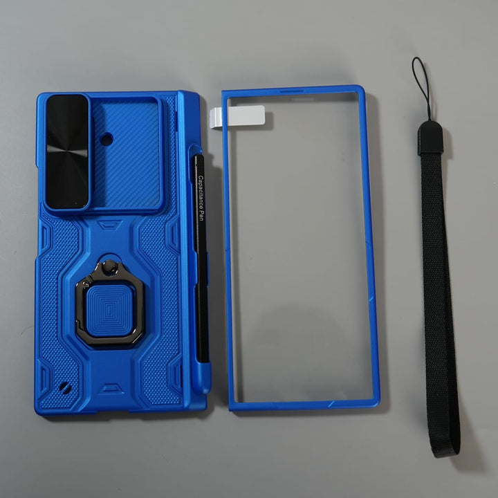 FRATO Fold 7 Collection Galaxy Z Fold 7 Full Protection Armor Case with Front Glass, Camera Shutter, Kickstand &amp; S Pen Cover