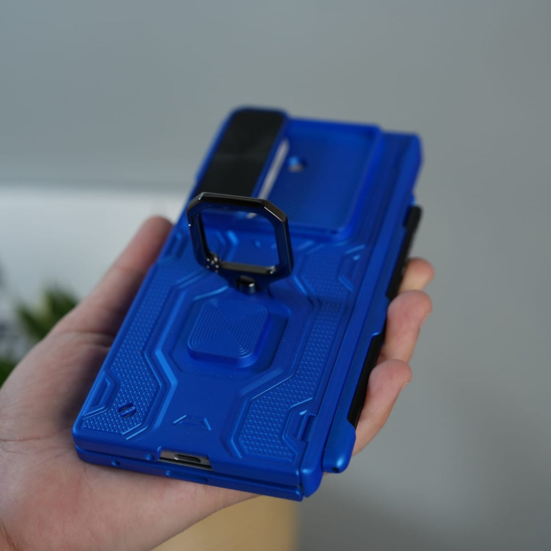 FRATO Fold 7 Collection Galaxy Z Fold 7 Full Protection Armor Case with Front Glass, Camera Shutter, Kickstand &amp; S Pen Cover
