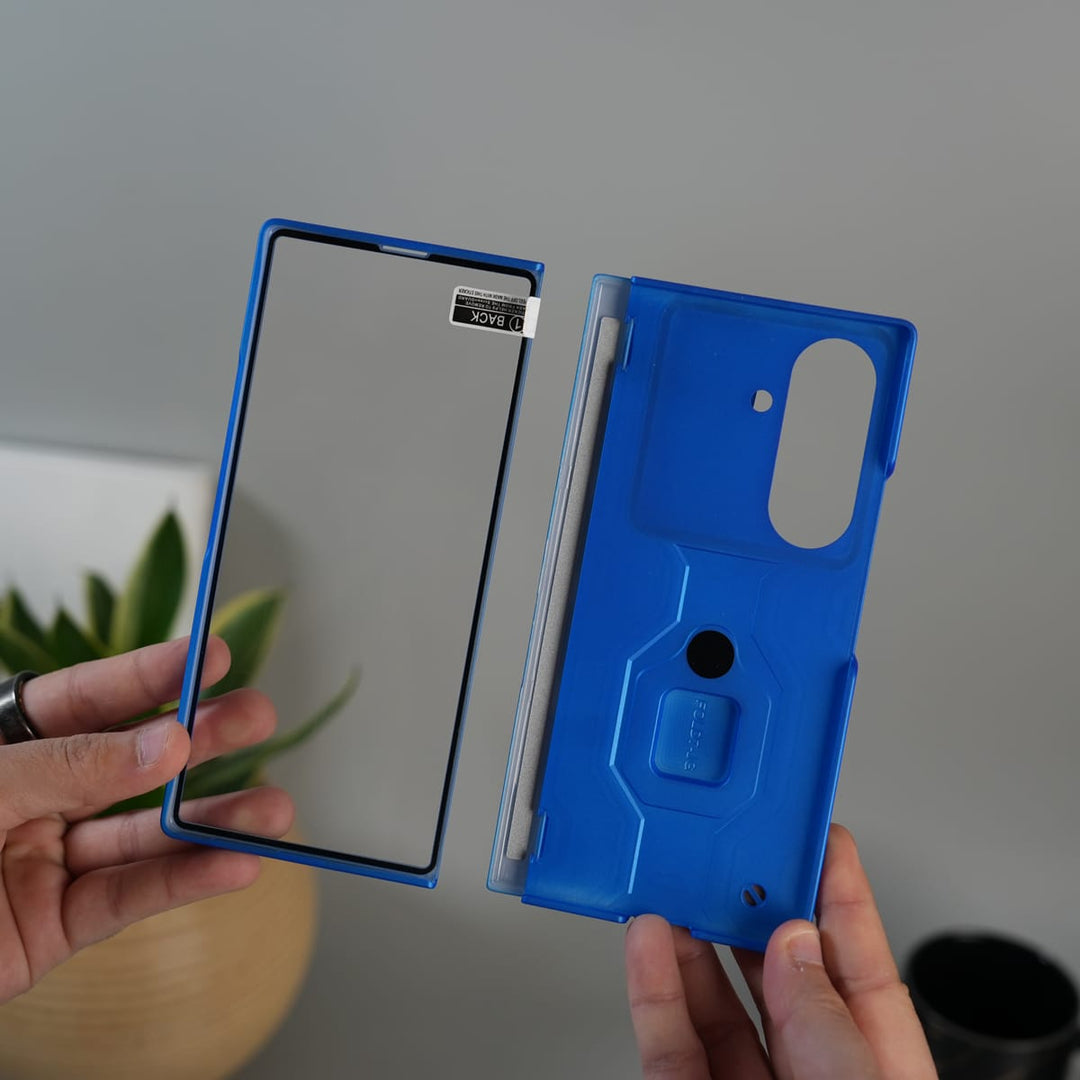 FRATO Fold 7 Collection Galaxy Z Fold 7 Full Protection Armor Case with Front Glass, Camera Shutter, Kickstand &amp; S Pen Cover