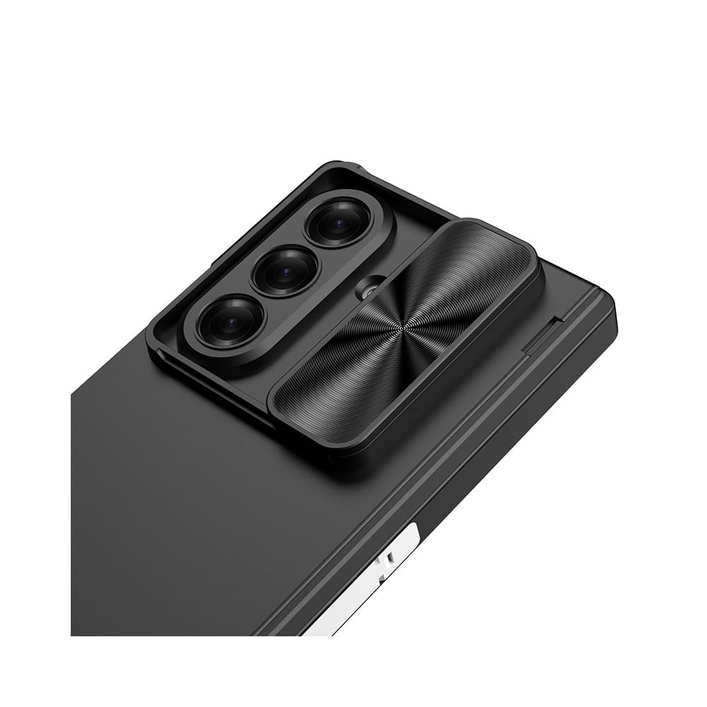 FRATO Fold 7 Collection Galaxy Z Fold 7 GKK Kickstand Slide Camera Lid Folding PC Phone Cover with Tempered Glass Screen Film