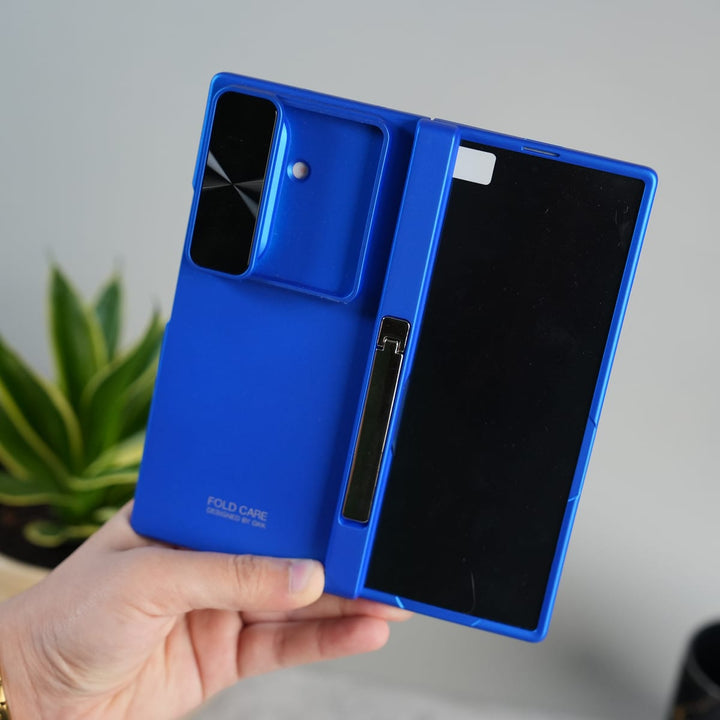 FRATO Fold 7 Collection Galaxy Z Fold 7 GKK Kickstand Slide Camera Lid Folding PC Phone Cover with Tempered Glass Screen Film