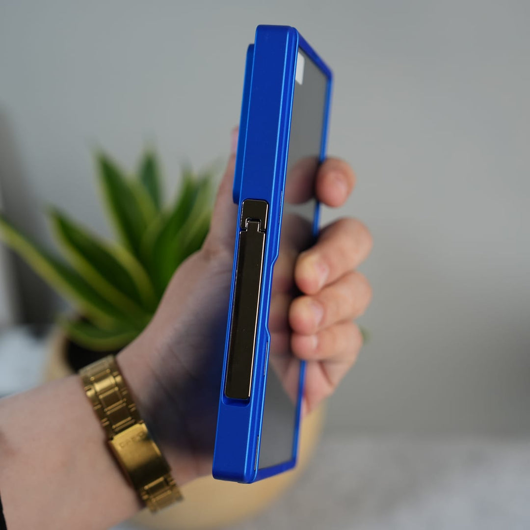 FRATO Fold 7 Collection Galaxy Z Fold 7 GKK Kickstand Slide Camera Lid Folding PC Phone Cover with Tempered Glass Screen Film
