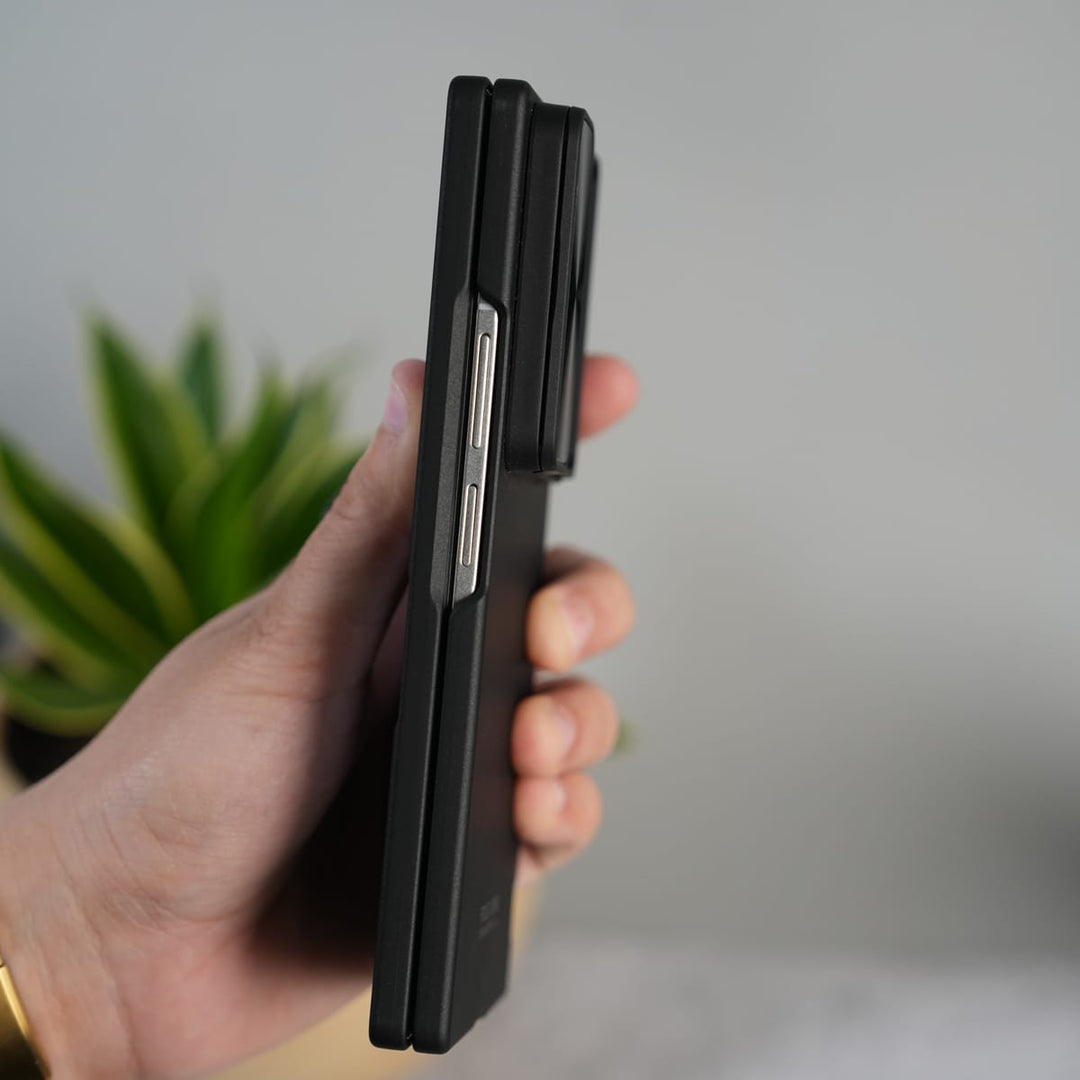 FRATO Fold 7 Collection Galaxy Z Fold 7 GKK Kickstand Slide Camera Lid Folding PC Phone Cover with Tempered Glass Screen Film