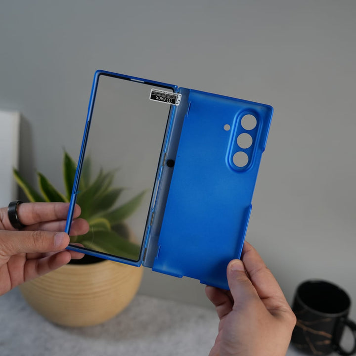 FRATO Fold 7 Collection Galaxy Z Fold 7 GKK Kickstand Slide Camera Lid Folding PC Phone Cover with Tempered Glass Screen Film