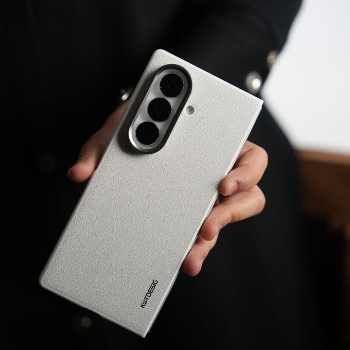 FRATO Fold 7 Collection Galaxy Z Fold 7 Leather Texture Front &amp; Back Protective Case
