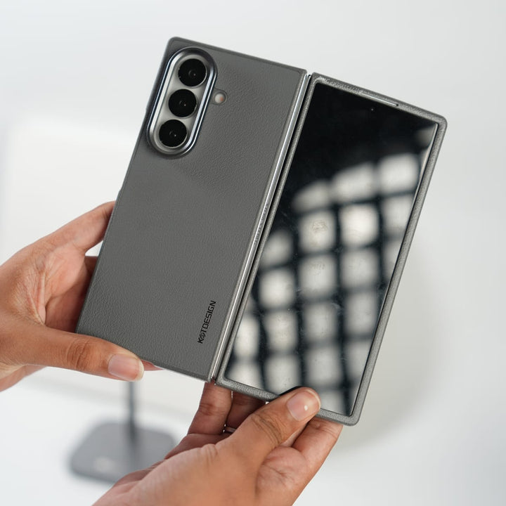 FRATO Fold 7 Collection Galaxy Z Fold 7 Leather Texture Front &amp; Back Protective Case