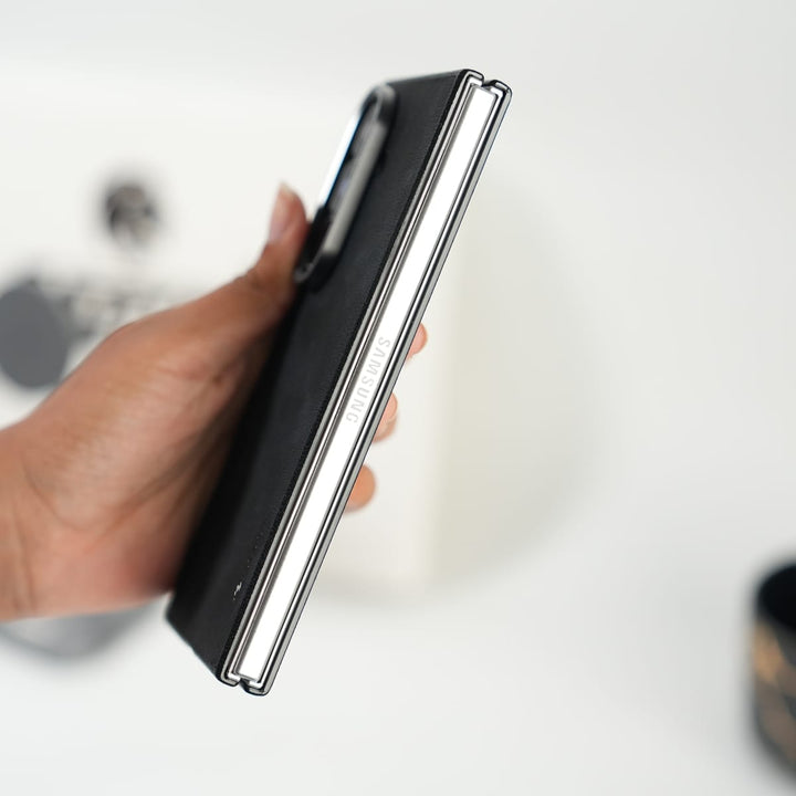 FRATO Fold 7 Collection Galaxy Z Fold 7 Leather Texture Front &amp; Back Protective Case