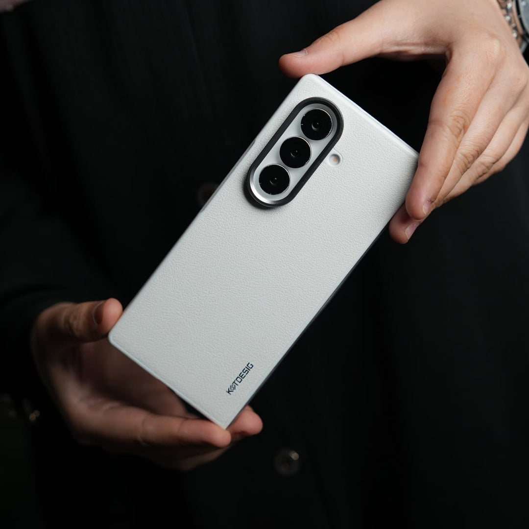 FRATO Fold 7 Collection Galaxy Z Fold 7 Leather Texture Front &amp; Back Protective Case