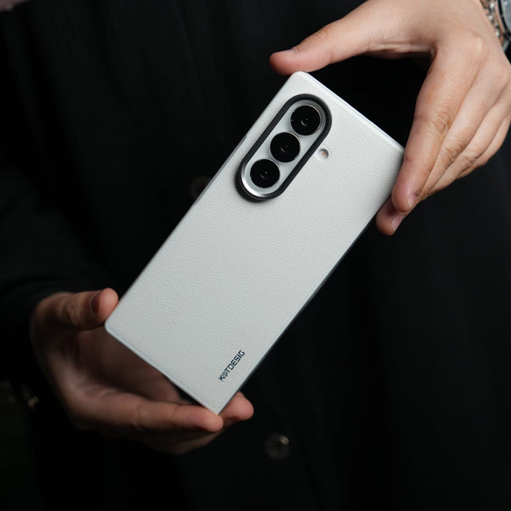FRATO Fold 7 Collection Galaxy Z Fold 7 Leather Texture Front &amp; Back Protective Case