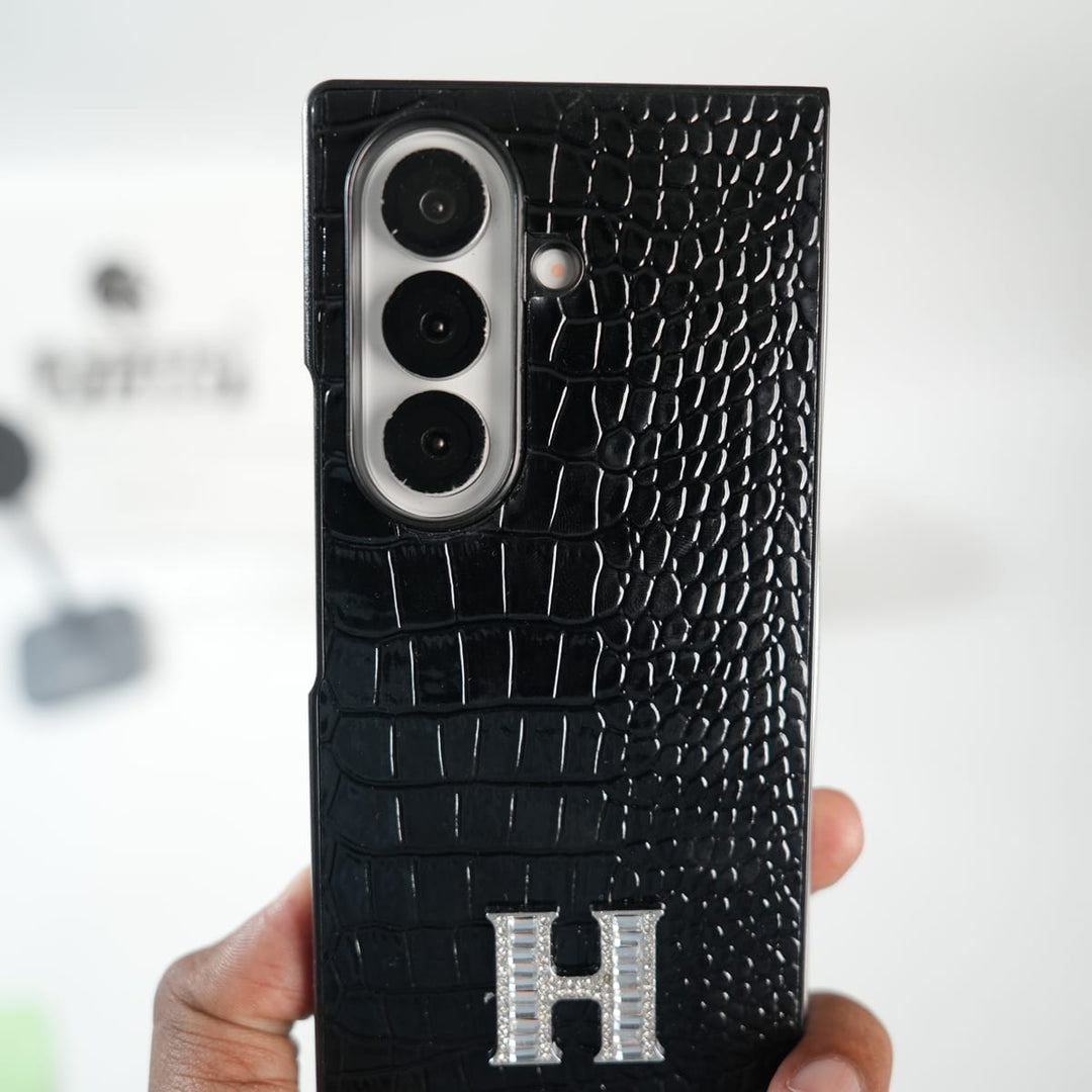 FRATO Fold 7 Collection Galaxy Z Fold 7 Luxury H Style Crocodile Texture Case Cover | Premium Glossy Finish