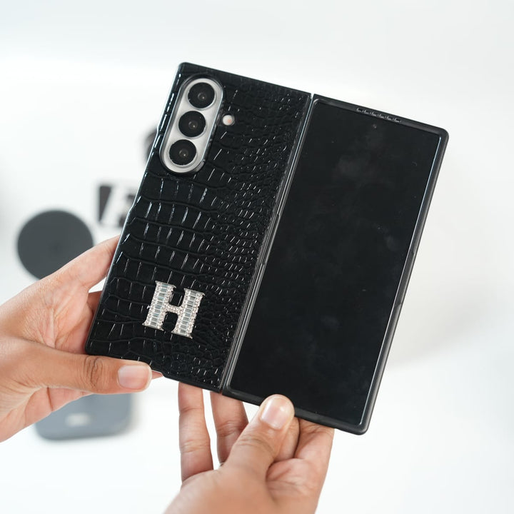 FRATO Fold 7 Collection Galaxy Z Fold 7 Luxury H Style Crocodile Texture Case Cover | Premium Glossy Finish