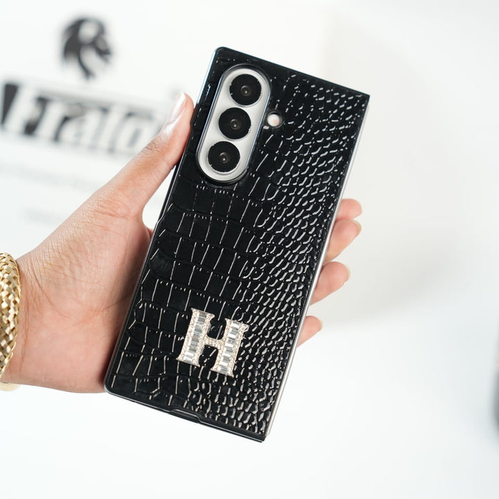 FRATO Fold 7 Collection Galaxy Z Fold 7 Luxury H Style Crocodile Texture Case Cover | Premium Glossy Finish