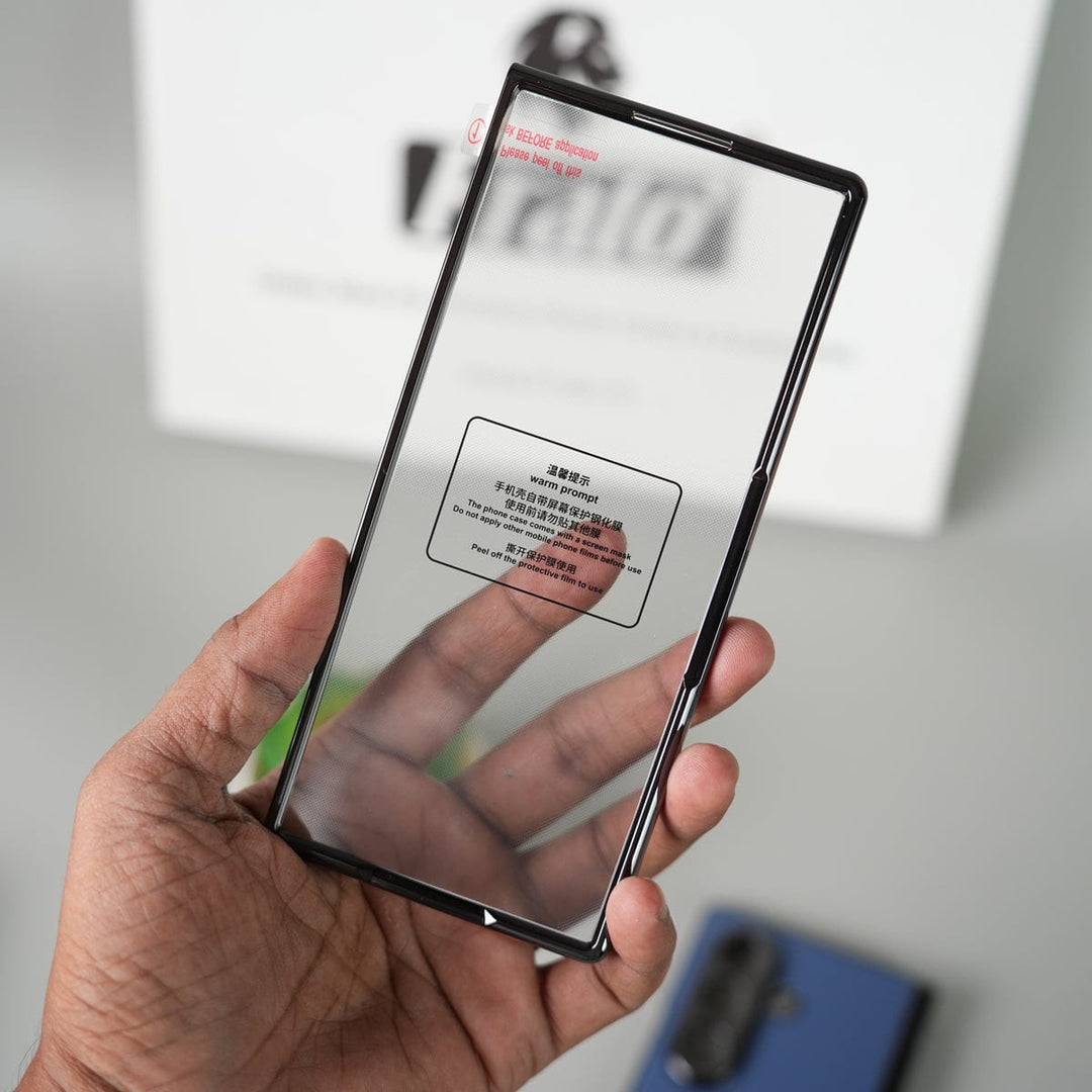FRATO Fold 7 Collection Galaxy Z Fold 7 Luxury Plating Hinge Phone Case Front Glass Protective Film Matte PC Cover