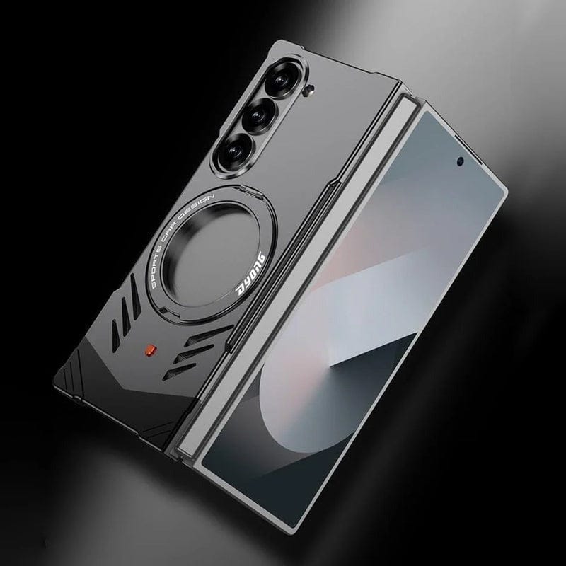 FRATO Fold 7 Collection Galaxy Z Fold 7 Magnetic Aluminum Alloy Metal Rimless Frame Heat Dissipation Stand Phone Case