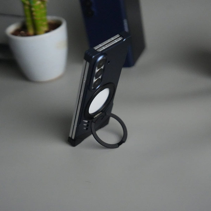 FRATO Fold 7 Collection Galaxy Z Fold 7 Magnetic Aluminum Alloy Metal Rimless Frame Heat Dissipation Stand Phone Case