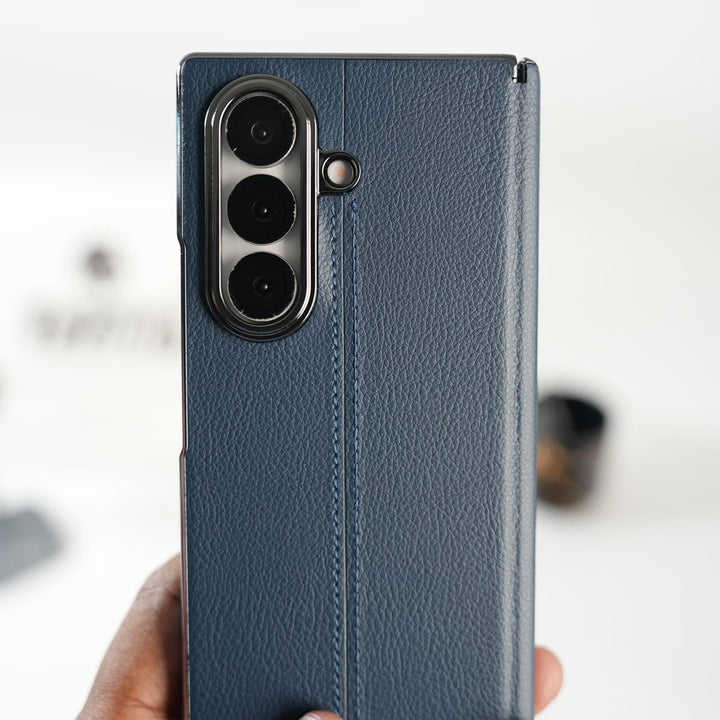 FRATO Fold 7 Collection Galaxy Z Fold 7 Premium Leather Middle Stitch Case | Slim Protective Cover