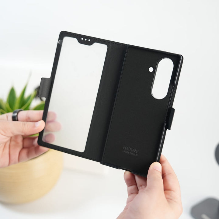 FRATO Fold 7 Collection Galaxy Z Fold 7 Premium Leather Wallet Case with Front Screen Protection