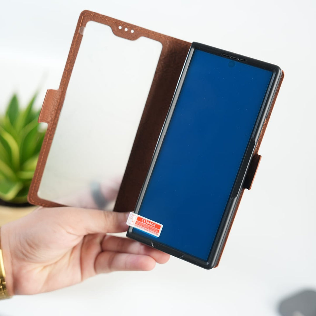 FRATO Fold 7 Collection Galaxy Z Fold 7 Premium Leather Wallet Case with Front Screen Protection