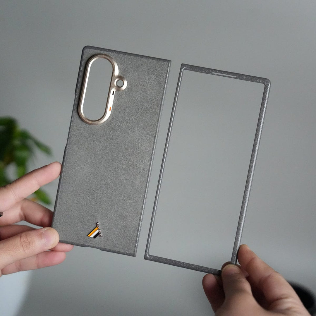 FRATO Fold 7 Collection Galaxy Z Fold 7 Premium PU Leather Back Case with Front Frame | Slim &amp; Elegant Design