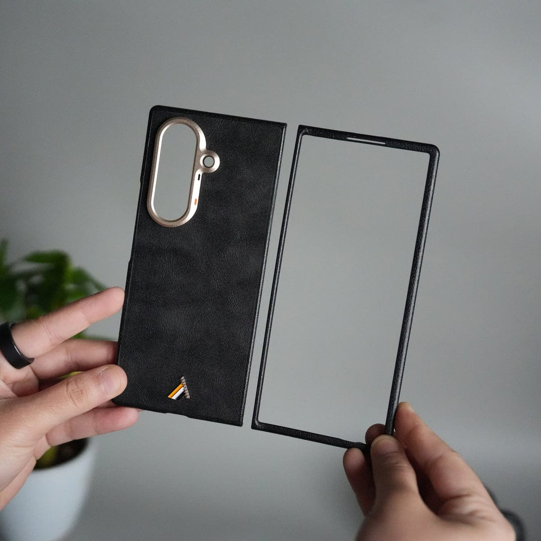 FRATO Fold 7 Collection Galaxy Z Fold 7 Premium PU Leather Back Case with Front Frame | Slim &amp; Elegant Design
