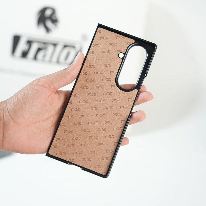 FRATO Fold 7 Collection Galaxy Z Fold 7 Premium PU Leather Case with Metal Kickstand | Slim Protective Cover