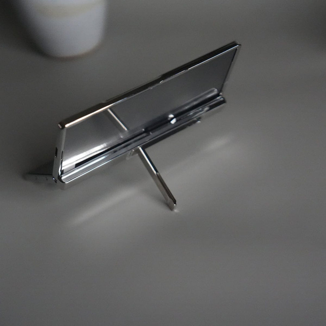 FRATO Fold 7 Collection Galaxy Z Fold 7 Transparent Case with Front Glass Protection | Chrome Plated Hinge &amp; Kick Stand