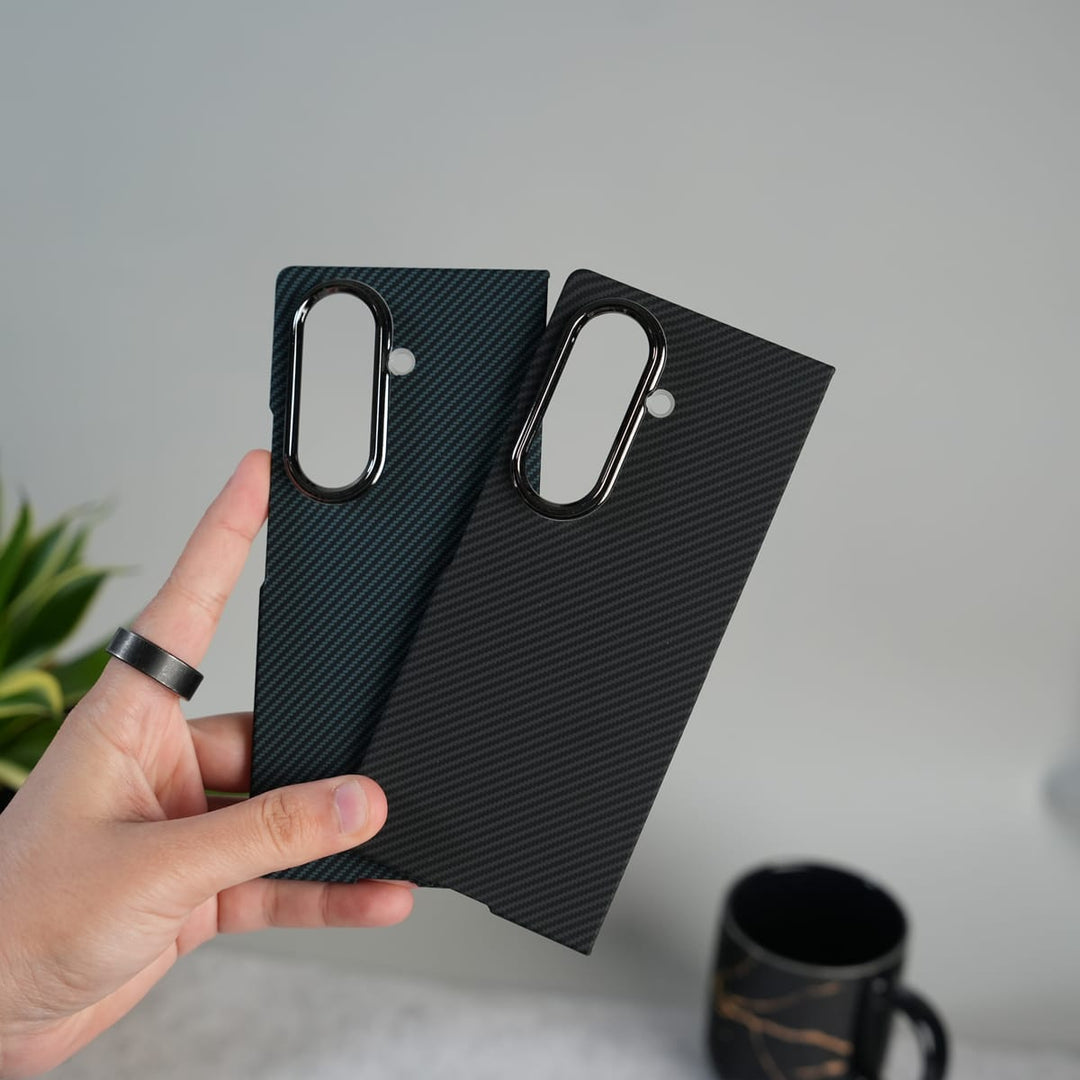FRATO Fold 7 Collection Galaxy Z Fold 7 Ultra-Slim Carbon Fiber Texture Case with Front glass Protection